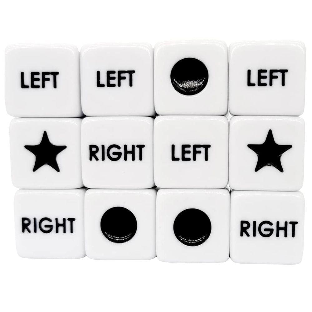 Set Dice Set Left Right Center Game Shoper com 12 dados