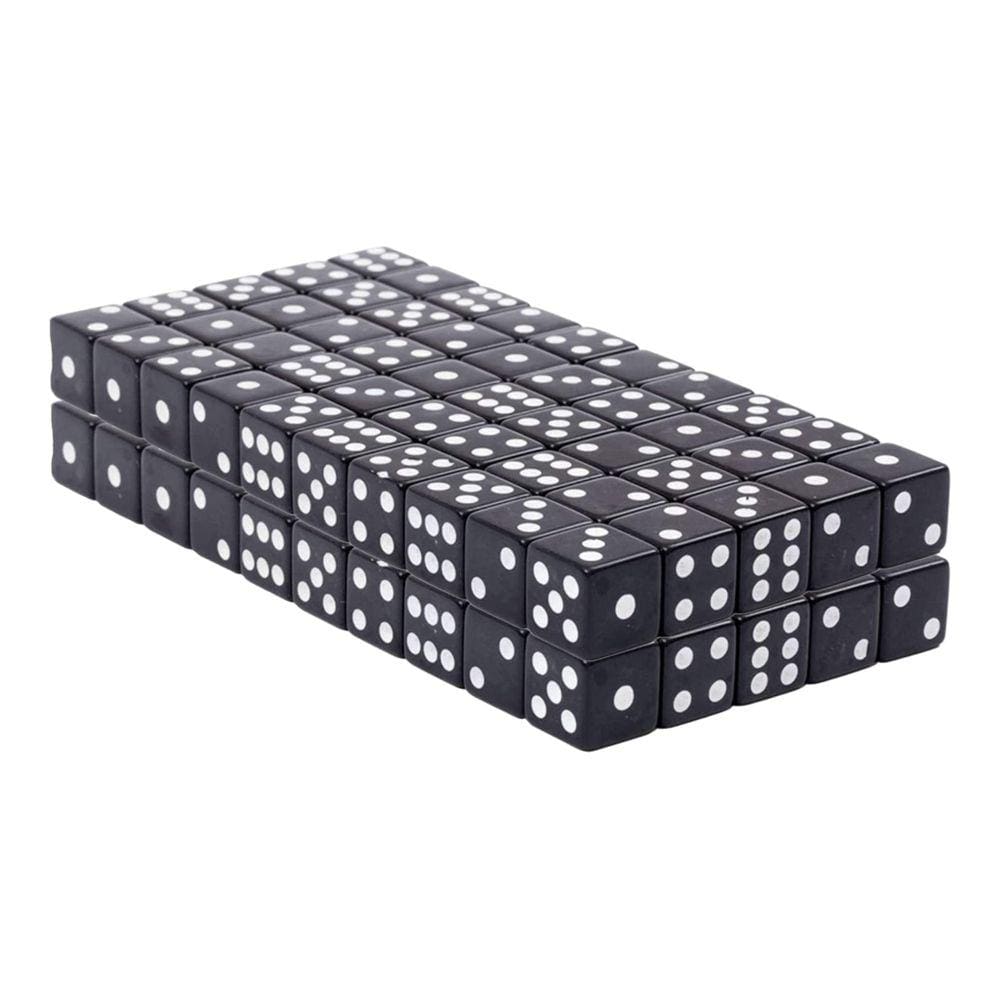 Conjunto de dados de jogo Regal Games, ureia de 6 lados, 16 mm, tamanho 100 unidades