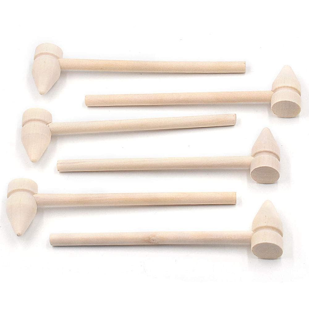 Mini martelos pontiagudos de madeira Teensery para quebrar chocolate