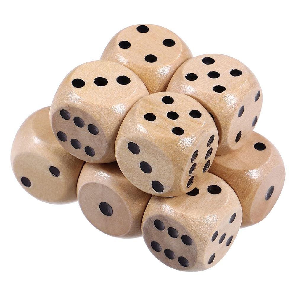 Conjunto de dados de madeira Gadpiparty Gadpiparty, pacote com 10 jogos de 16 mm