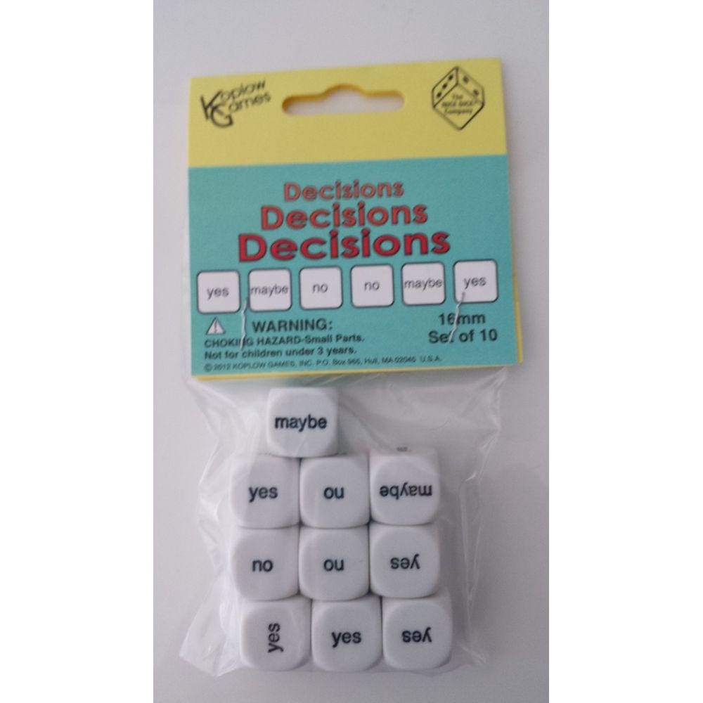 Conjunto de dados Koplow Games Decisions D6 16mm (10 peças)