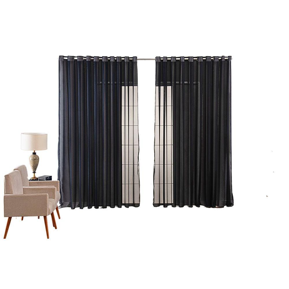 cortina sala quarto voal liso delicate 400x2,50 transparente