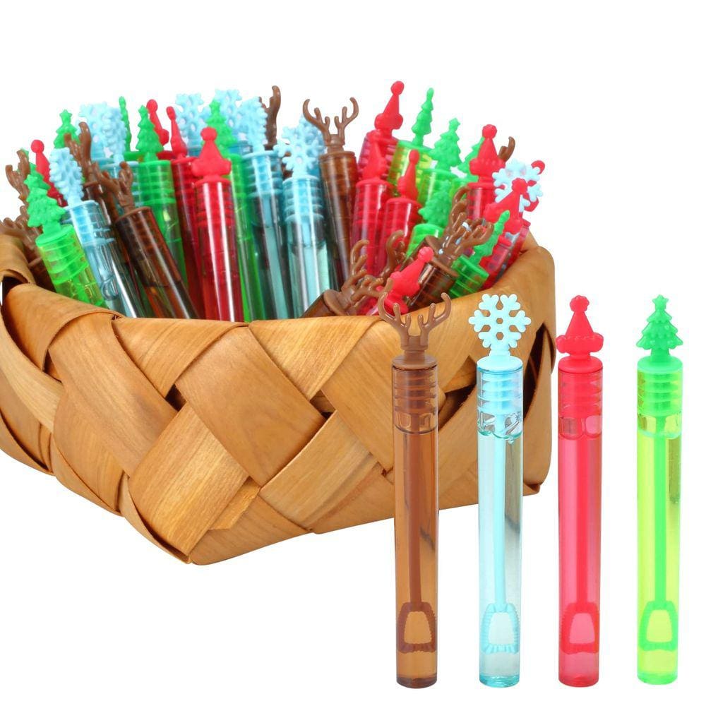 Pacote Bubble Wands Axbotoy Christmas 40 para crianças de mais de 3 anos