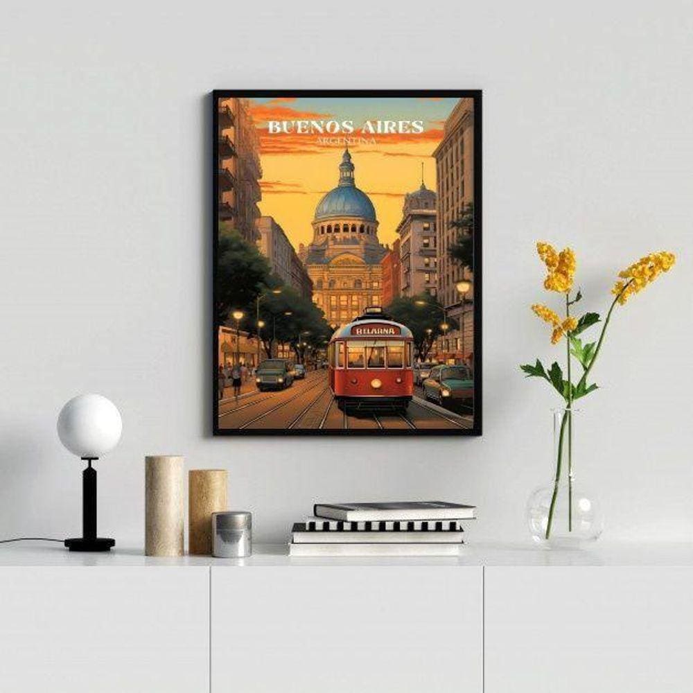 Quadro Decorativo Buenos Aires - Argentina 45X34Cm - Vidro