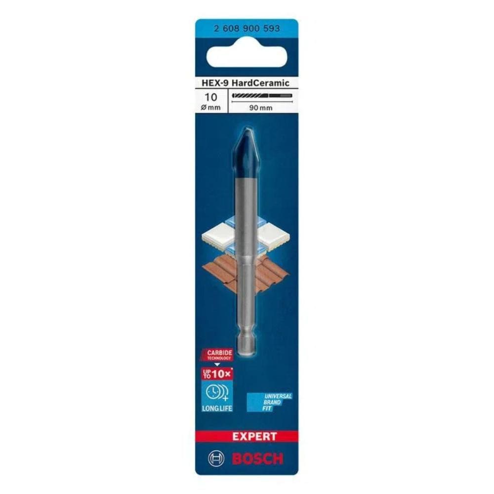 Broca para Porcelanato Hex-9 Hard Ceramic Bosch 10x90mm