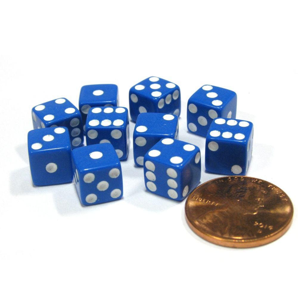 Conjunto de dados Koplow Games Blue 8 mm Six Sided D6 (pacote com 10)