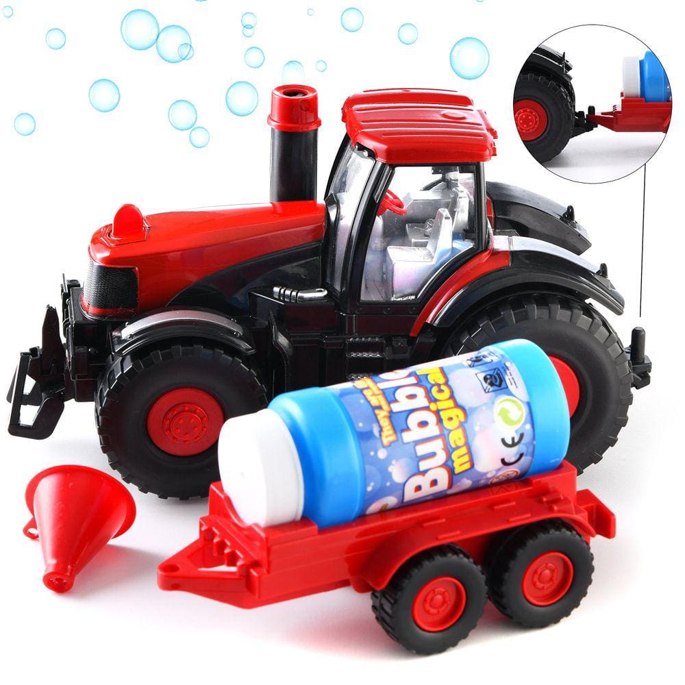 Caminhão de brinquedo Bubble Blowing Farm Tractor Prextex Bump & Go com L