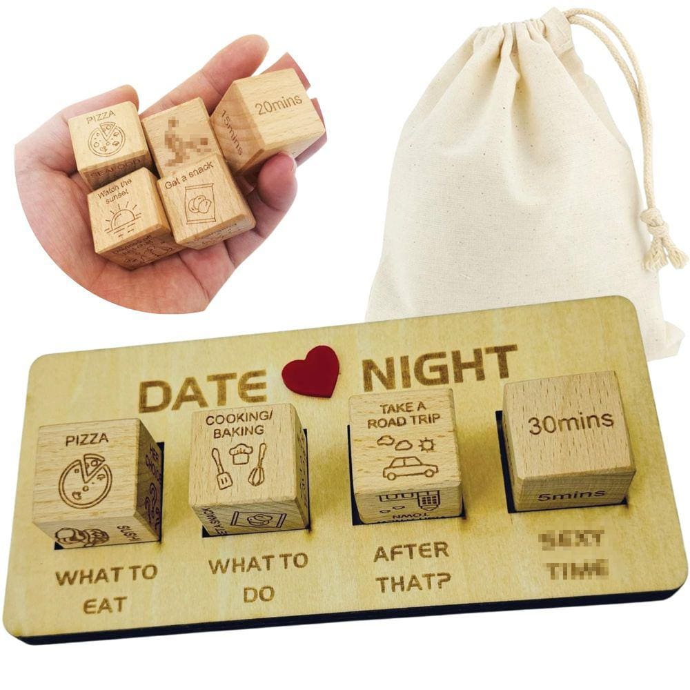 Jogos românticos Date Night Dice HD Wood Craft para casais