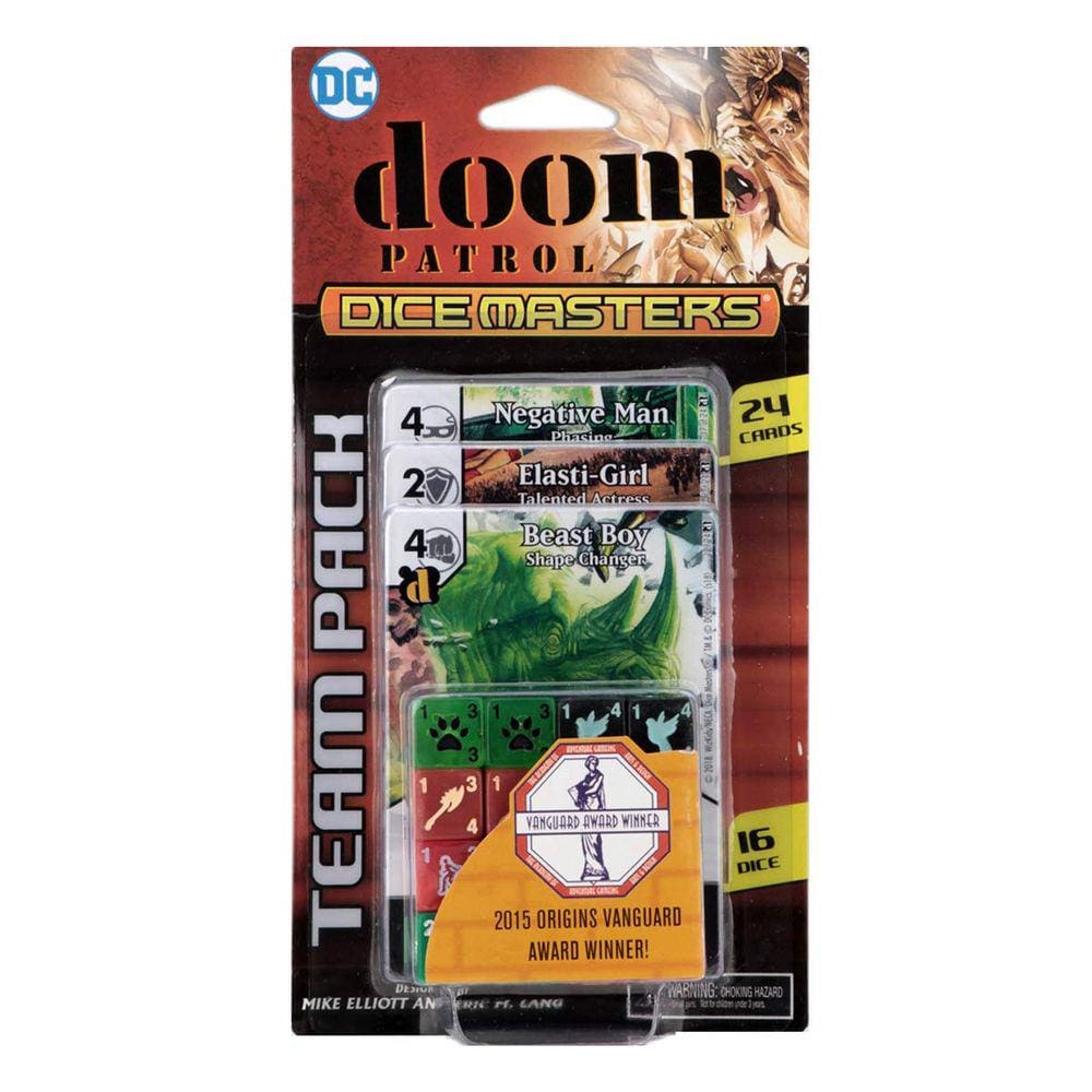 Pacote de equipe Dice Masters DC Comics Doom Patrol, jogo WizKids