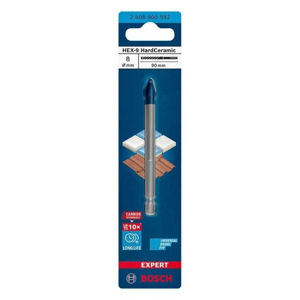 Broca para Porcelanato Hex-9 Hard Ceramic Bosch 8x90mm