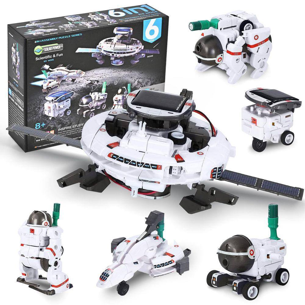 Kit de robô solar 6 em 1 da STEM Projects Games XXFUN de 8 a 12 anos