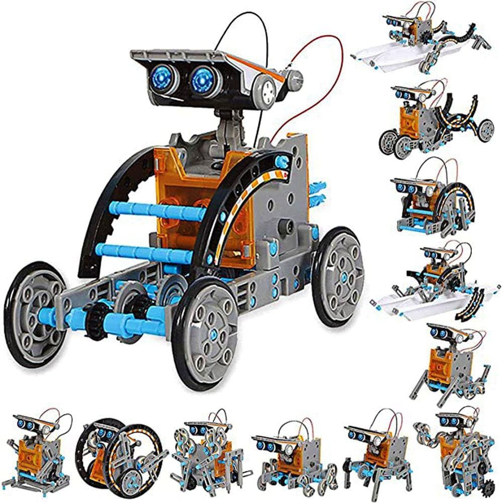 Kit de robô solar STEM, brinquedo educacional 12 em 1