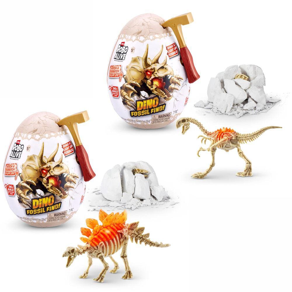 Toy Robo Alive Mini Dino Fossil Find (pacote com 2) ZURU Boys 5+