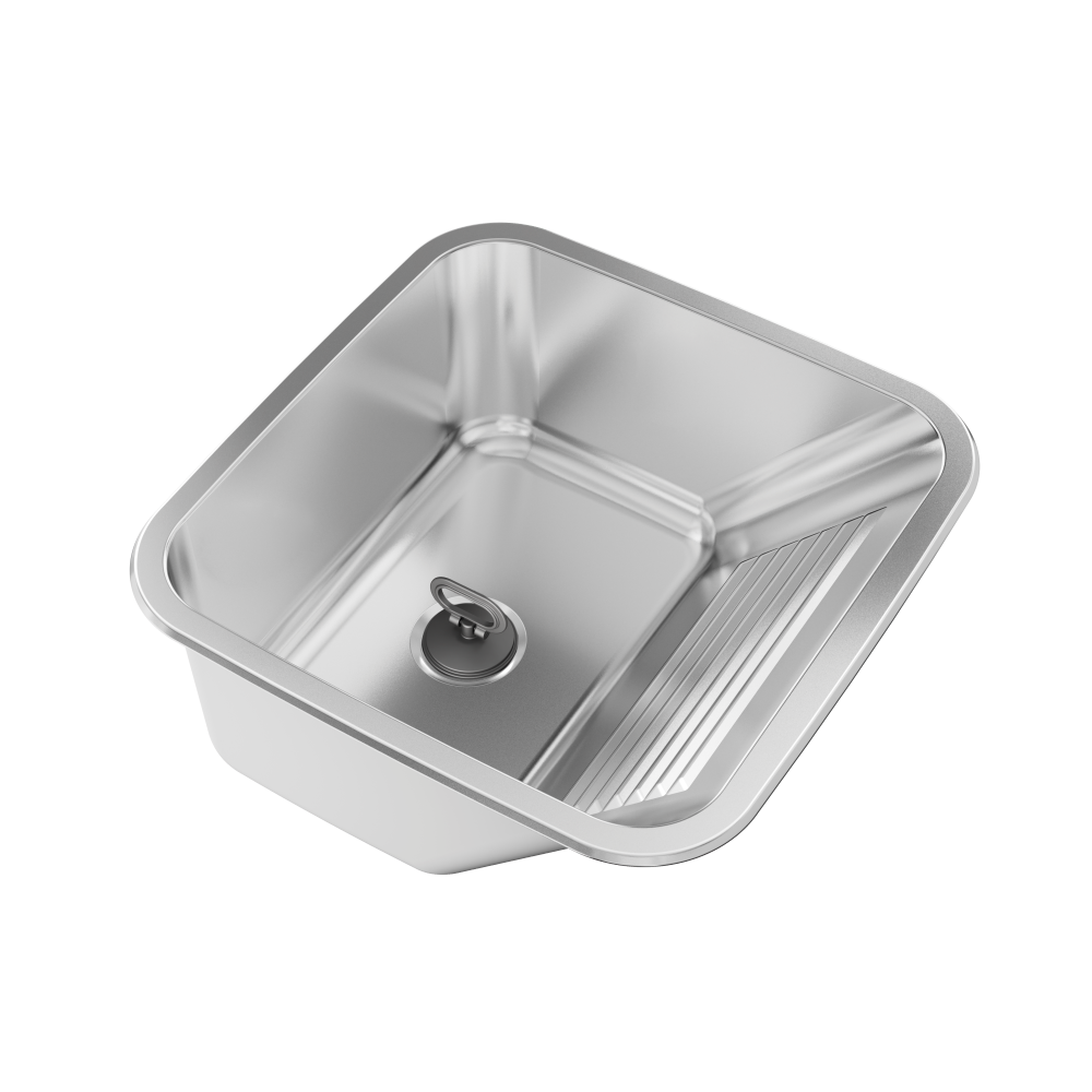 Tanque Monobloco P/ Embutir 30 Litros Acetinado Inox 55x45CM