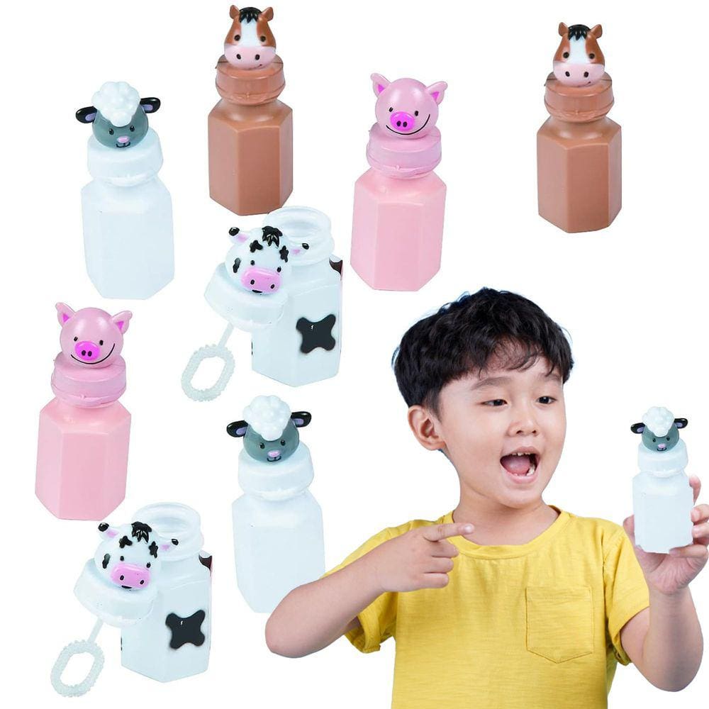 Conjunto de 12 Bubble Bottles Fun Express Barnyard Farm Animal