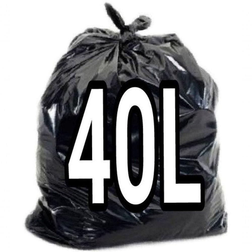 Saco De Lixo 40 Litros Preto 100un