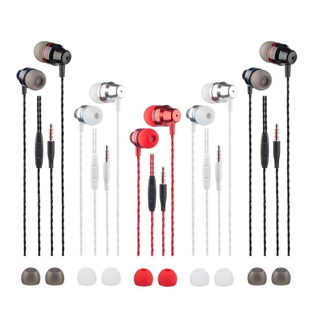 Pacotes de fones de ouvido Earbud FindTop 5 com controle remoto e microfone iOS/Android