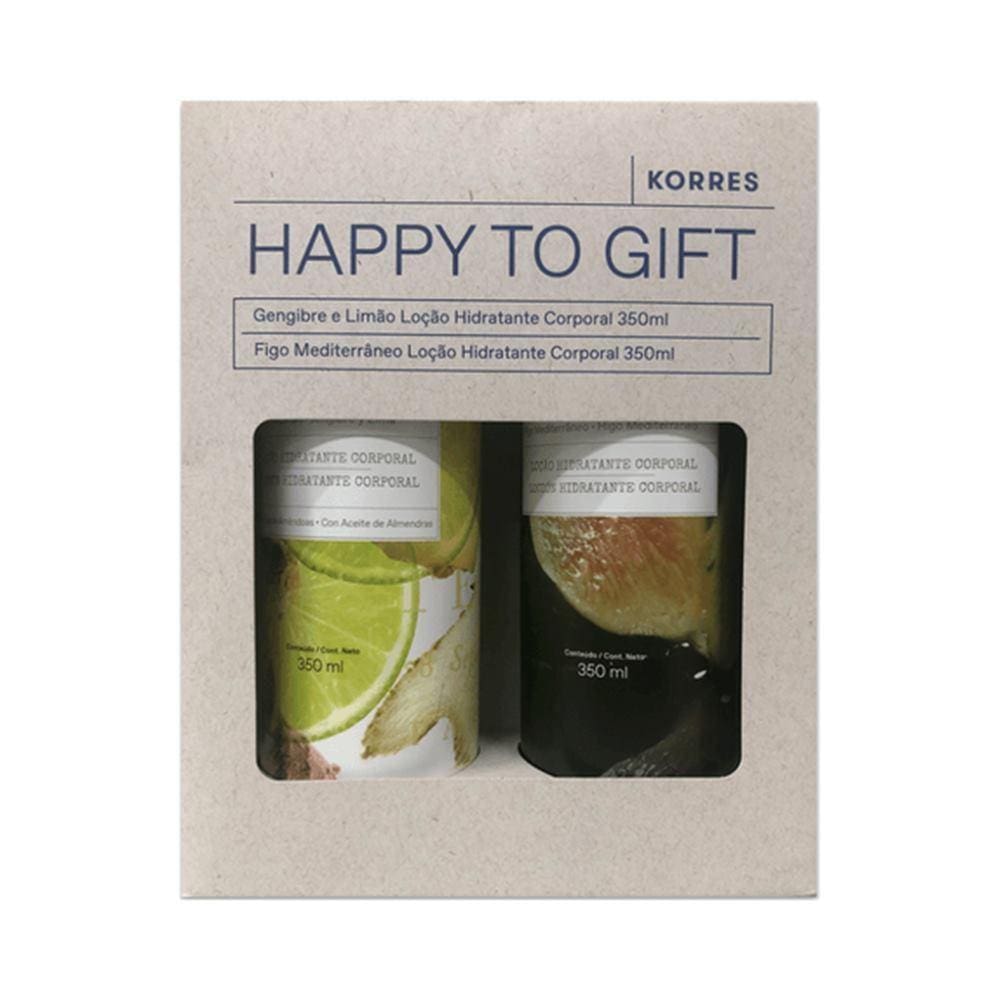 Korres Happy To Gift Loção Corporal Gengibre E Limão 200Ml E