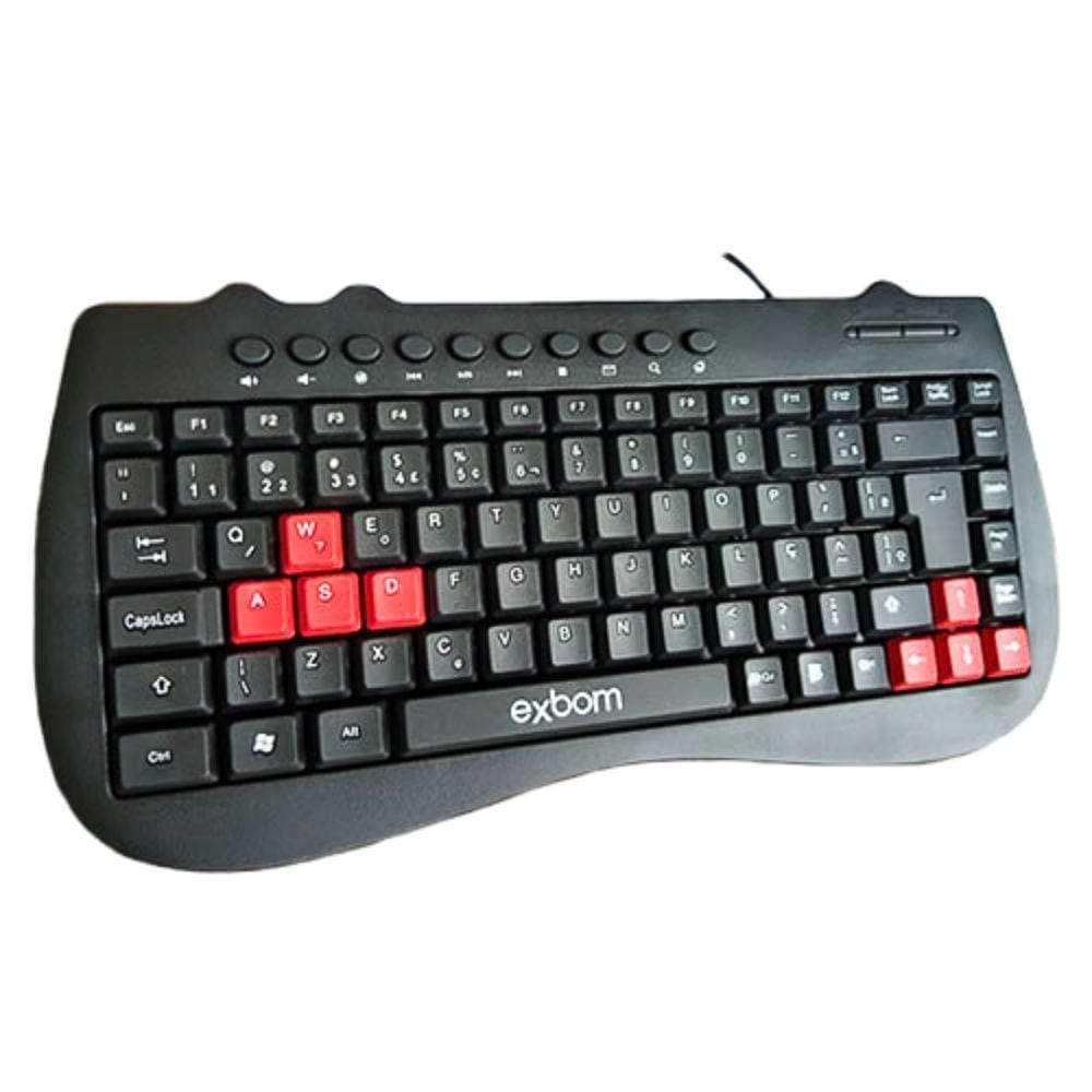Mini Teclado Multimidia Usb Abnt2 Exbom Bk-m52