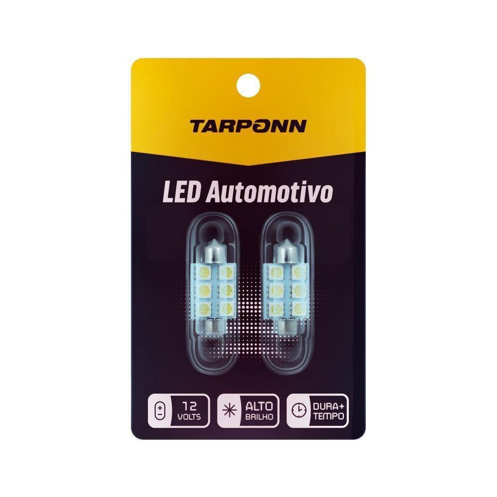 Lampada Led Tarponn Torpedo Sj-5050-6smd - 39mm (par)