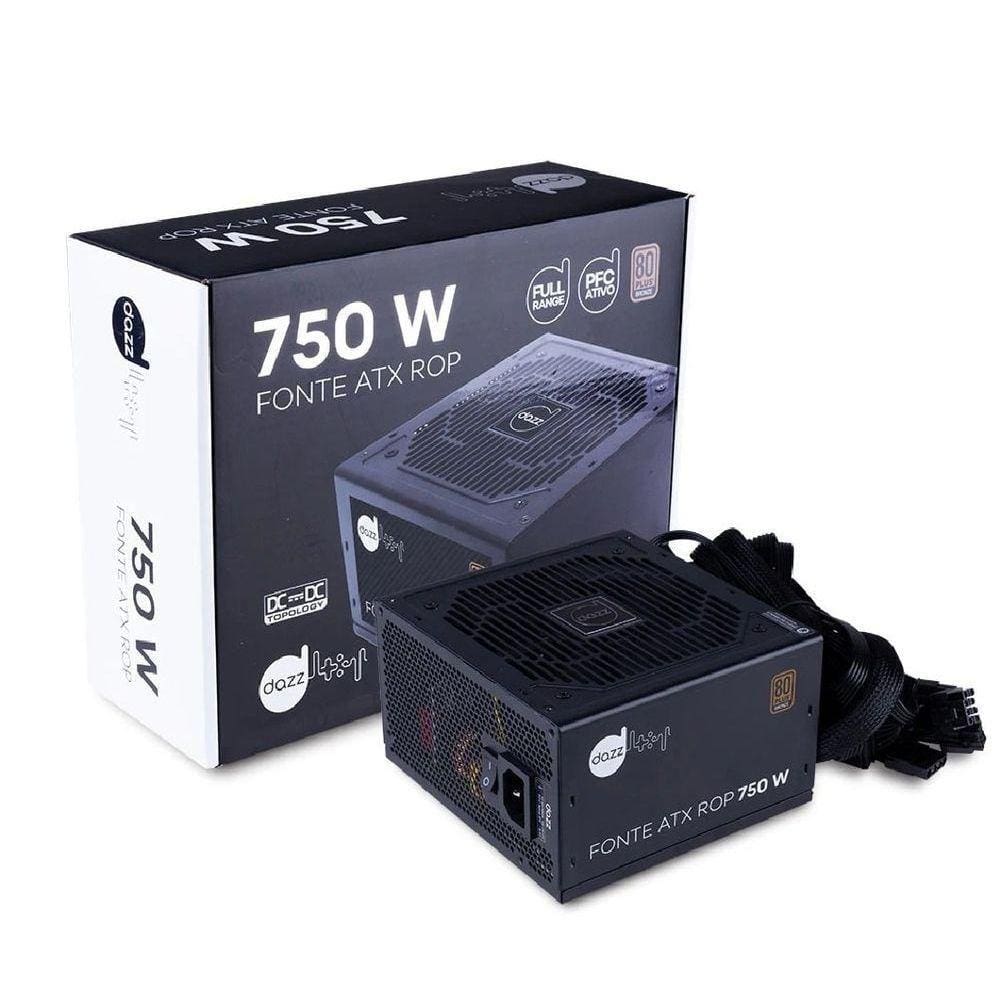 Fonte Atx Rop 750 W 80 Plus Bronze Pfc Ativo