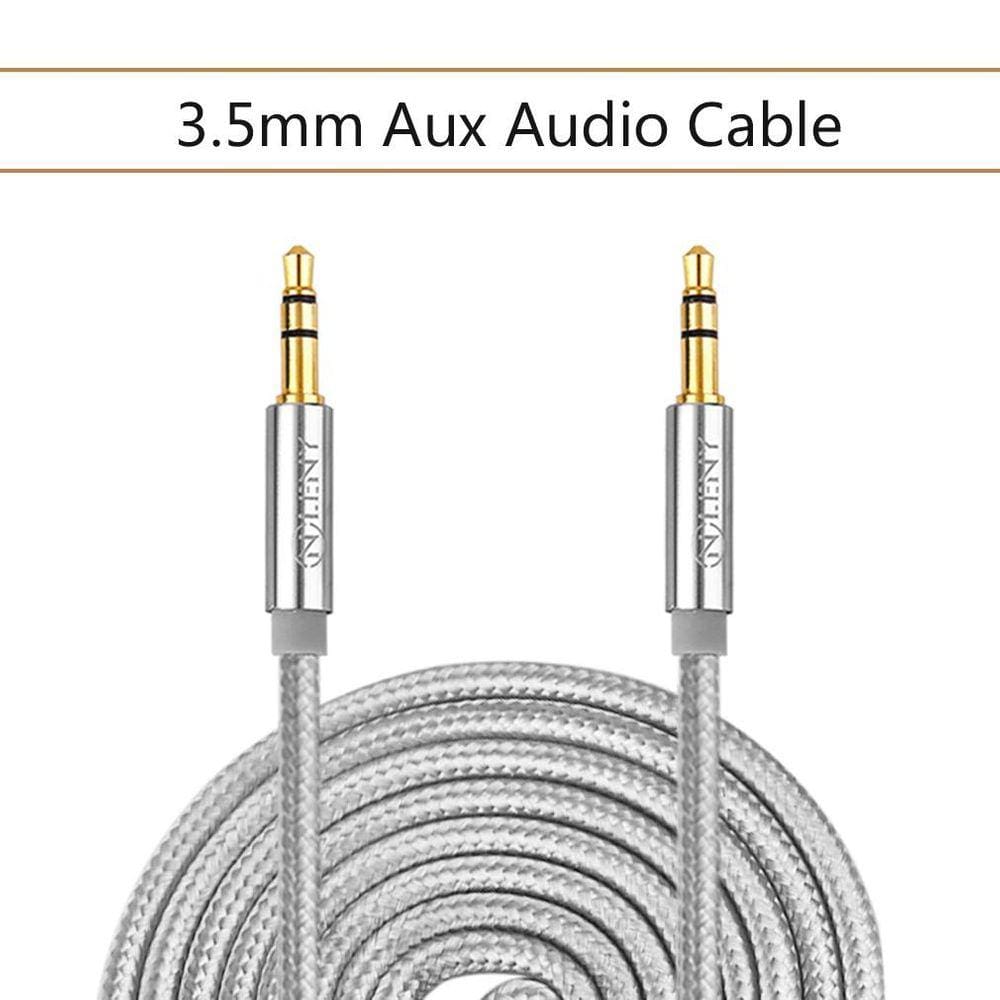 Cabo auxiliar de áudio de 3,5 mm macho a macho para alto-falantes de fone de ouvido