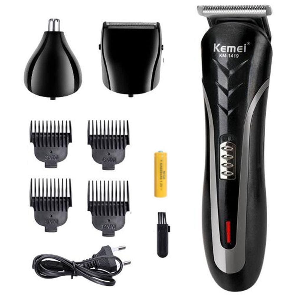 Aparador de nariz e barba 3 em 1 - preto