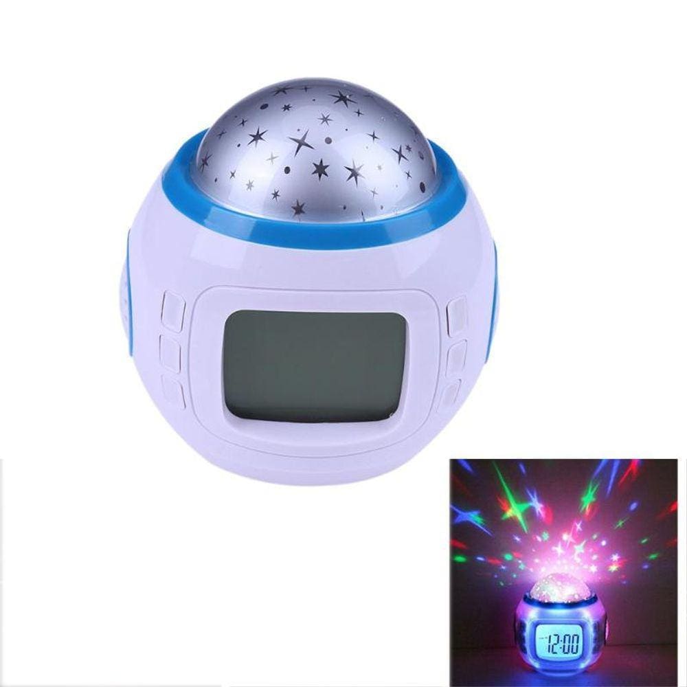 Despertador Digital LED Snooze Music Starry Sky Projection