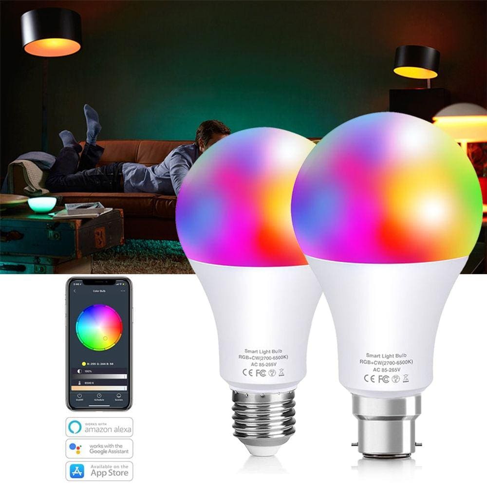 Lâmpada LED inteligente E27/E14/B22 10W RGB lu lâmpada