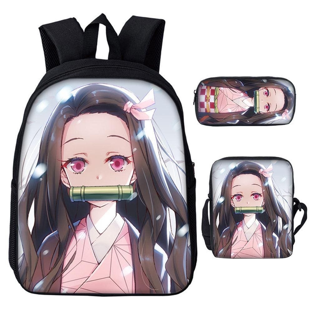 Mochila estudantil de anime Kamado Nezuko Kimetsu No Yaiba
