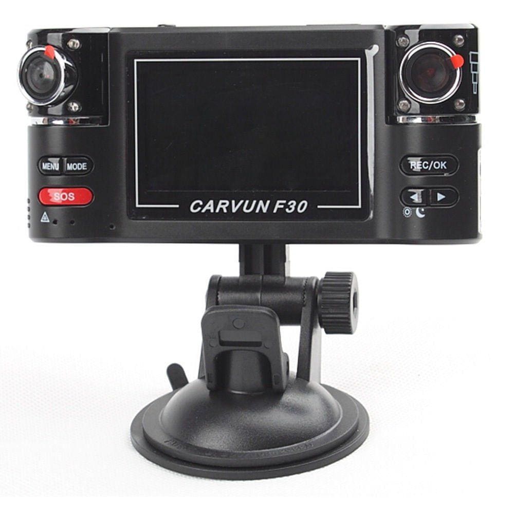 Câmera DVR de carro Full HD 1080P com lente dupla, visão noturna de 2,7\"