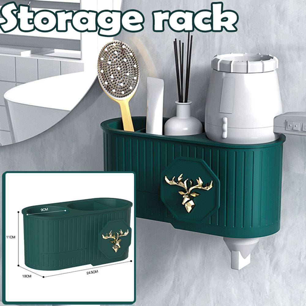 Suporte de secador de cabelo para montagem na parede