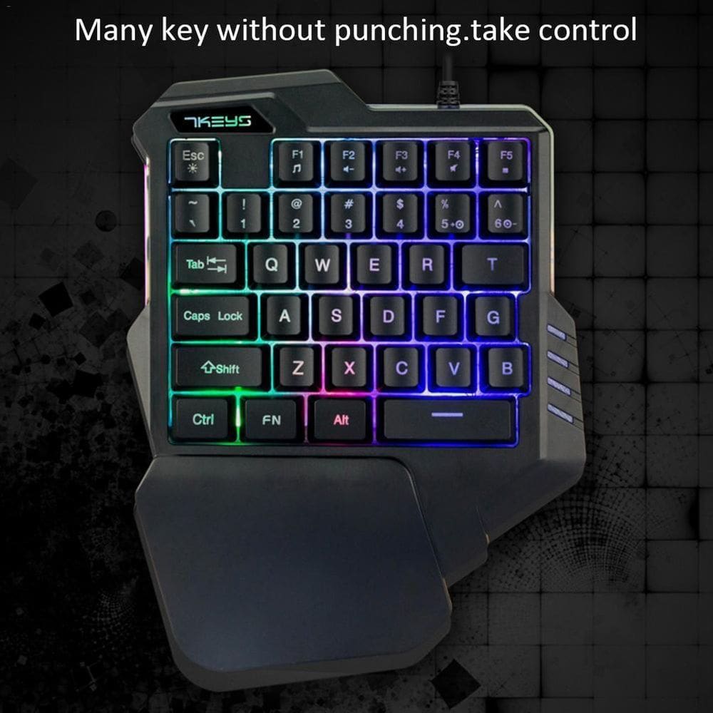 Teclado RGB LED luzes para uma mão Mecânica jogo keybo