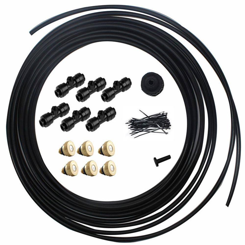 Kit de aspersão por pulverização de névoa de pátio com ventilador de refrigeração de água