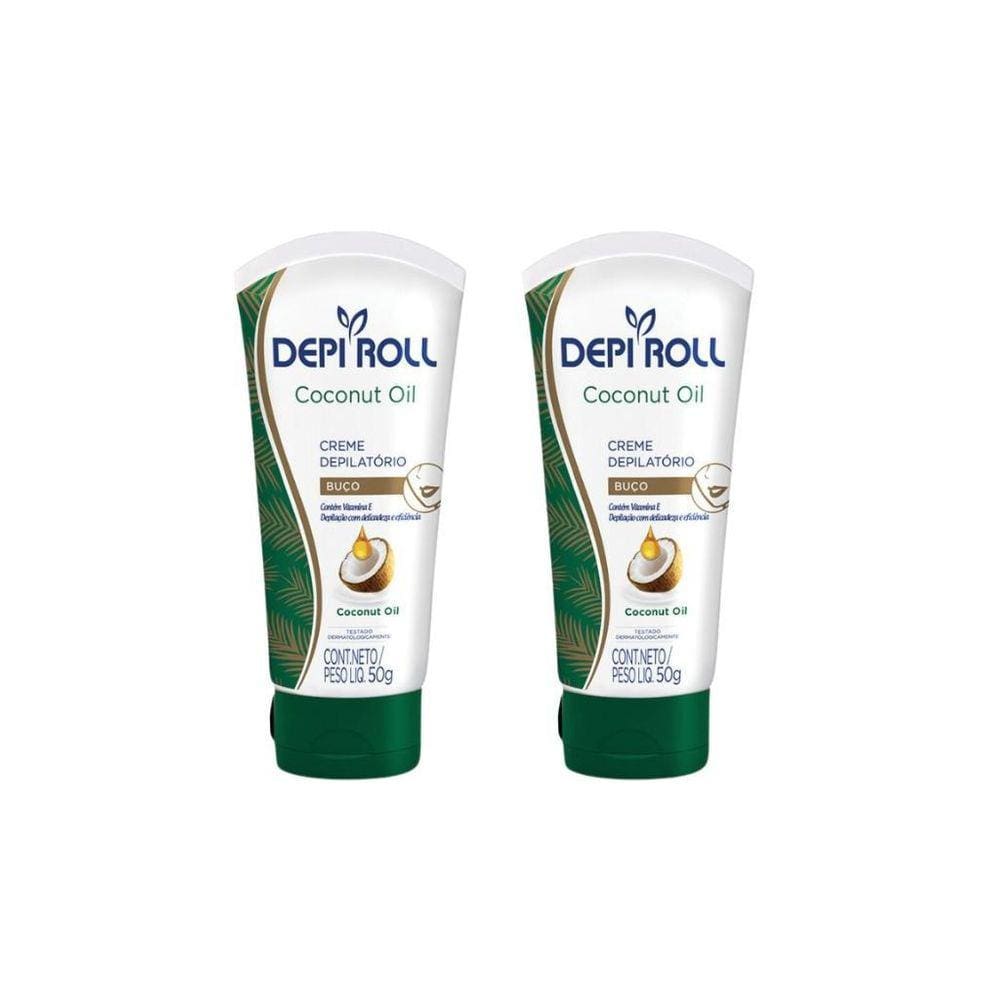 Depilatorio Depiroll Creme Buço Coconut Oil 50G - Kit 2Un