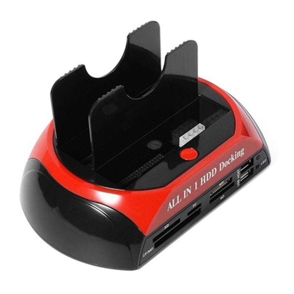 Tudo em 1 HDD Docking 2.5 \"/ 3.5\" Leitor de Cartão IDE SATA Dock Sta
