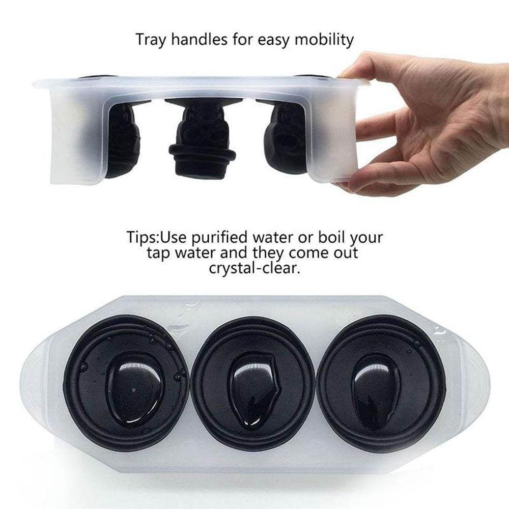 Conjunto de 3 moldes Skull Ice