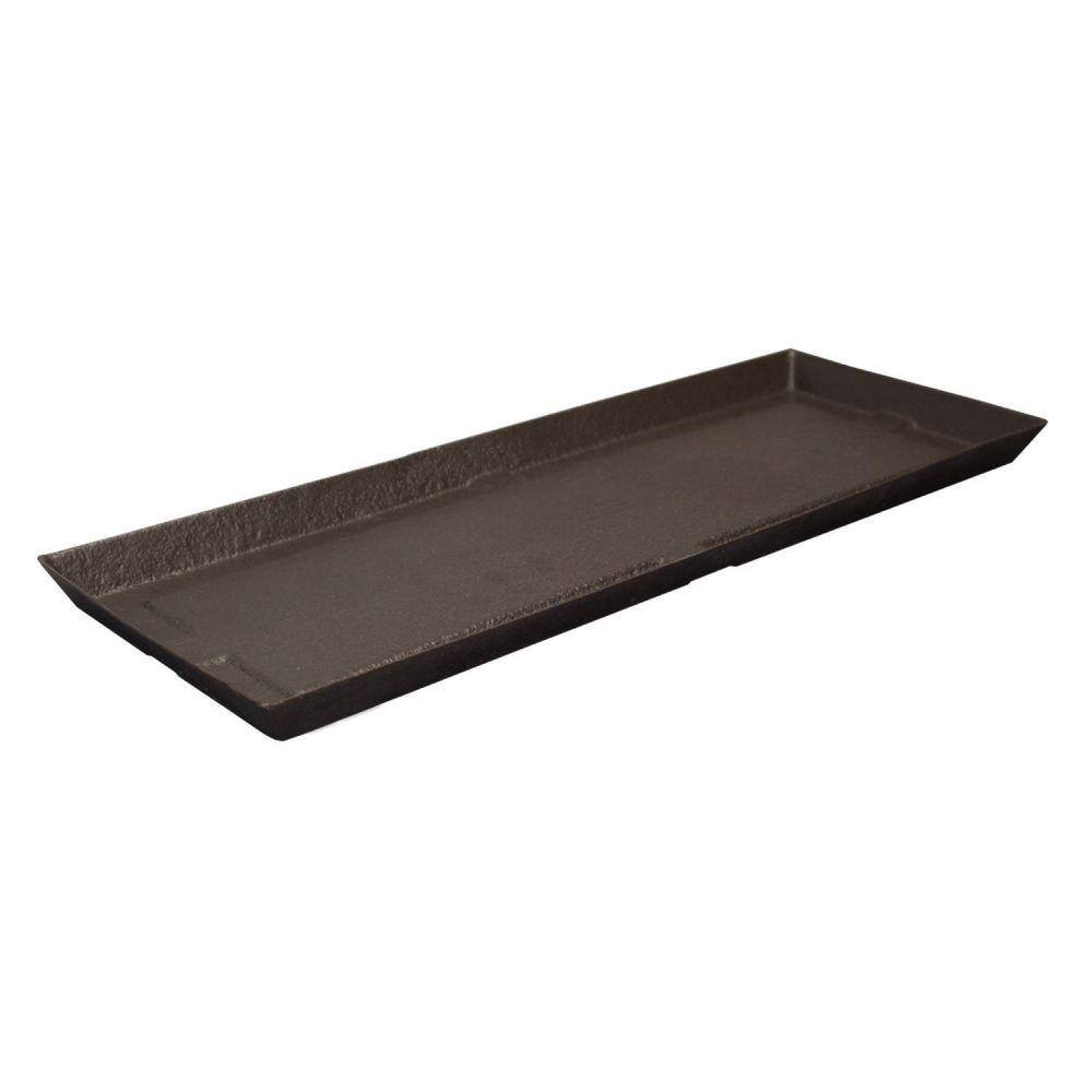 Prato para Vaso de Plantas de Planta Retangular Slim 65 Café