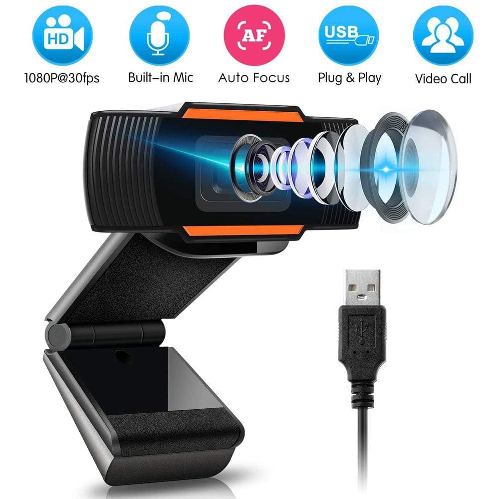 Câmera de webcam Colhas Full HD 1080P, 720P, 480P USB