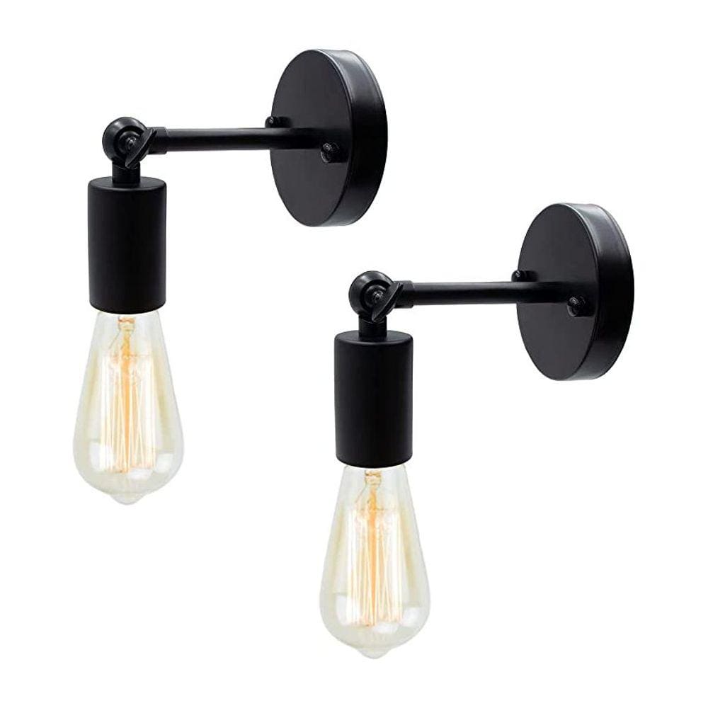 Luminárias de teto e parede, pacote com 2 unidades, ferro industrial