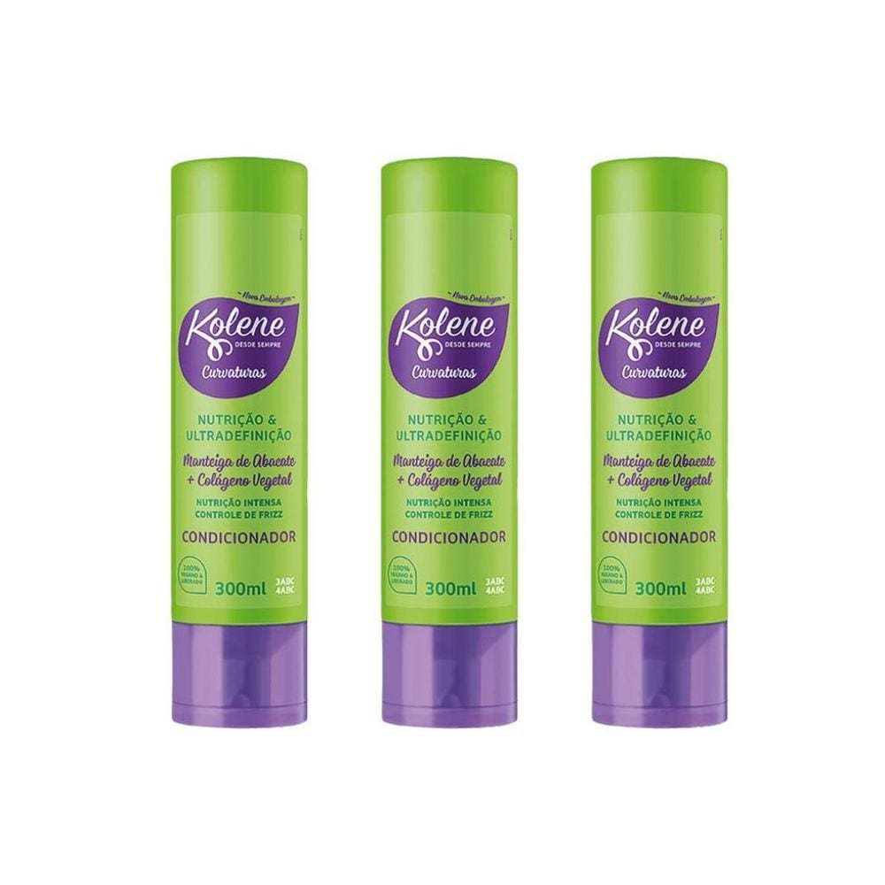 Condicionador Kolene 300Ml Curvaturas - Kit Com 3Un