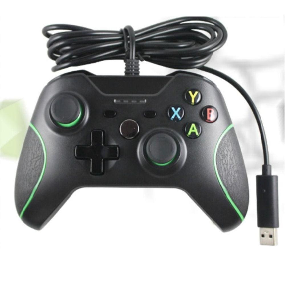 Controle com fio para Xbox One com cabo de 2,2 m preto / branco