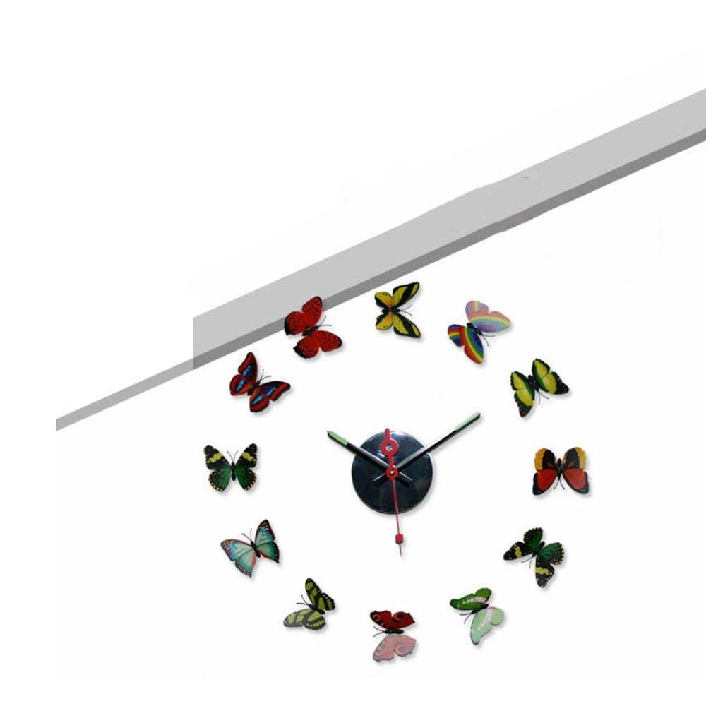 Relógio de parede Boleta colorida 3D DIY, decoração 60x60cm