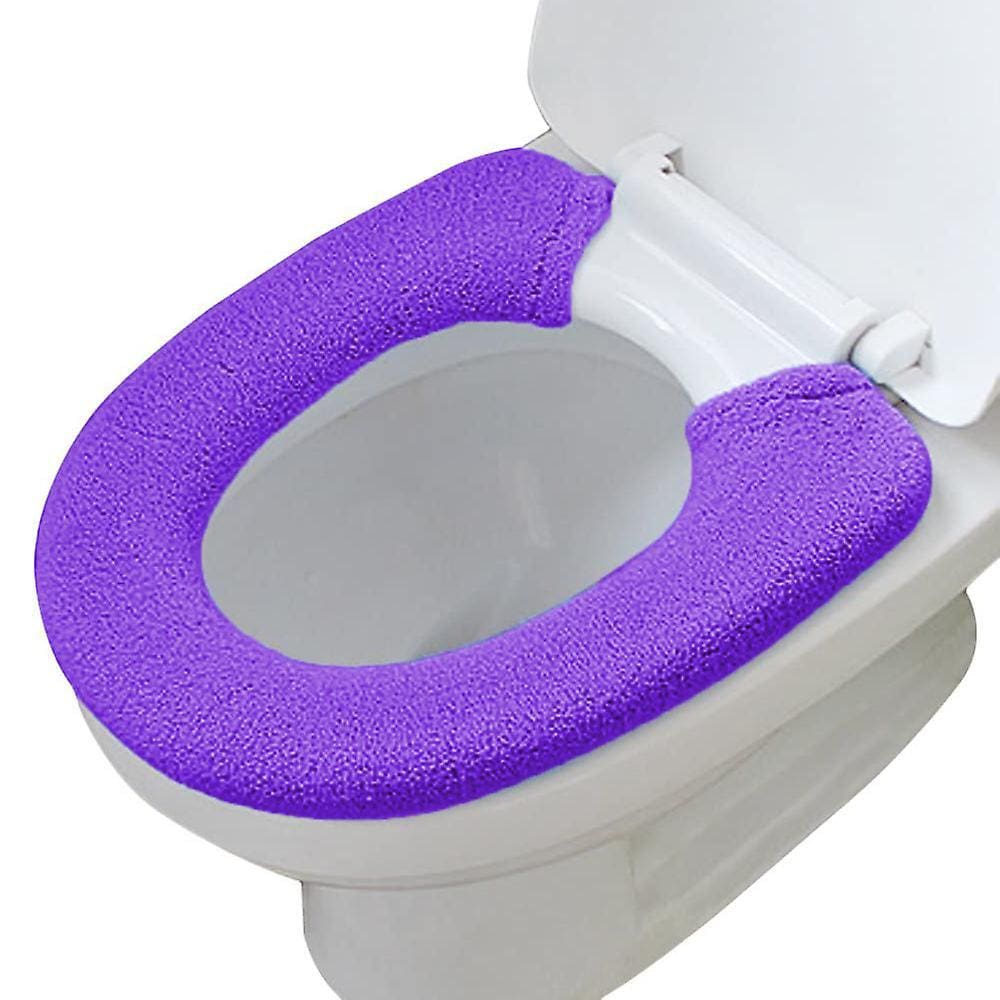 Roxo#Tampa do assento do vaso sanitário, com fibra de vidro elástica fixa