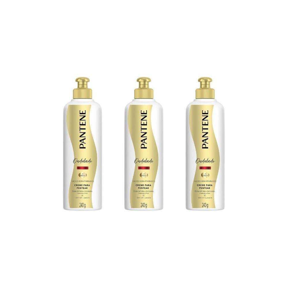 Creme Para Pentear Pantene 240G Hidra-Vit Ondul - Kit C/3Un