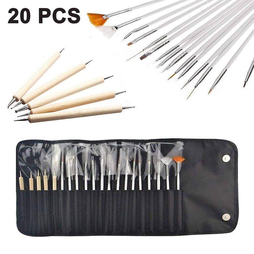 20pcs GRADE Nail Art Design Pintura Pincéis Pincéis Doting