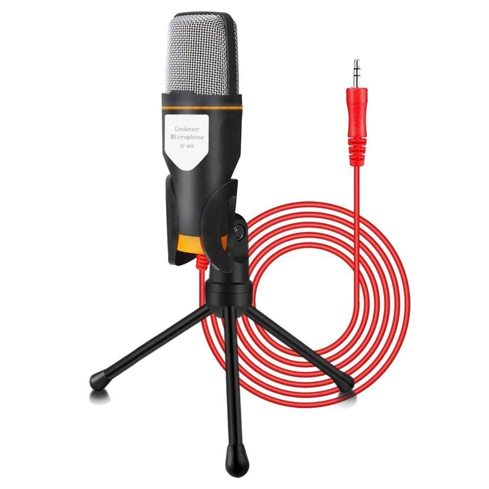Microfone condensador semi-profissional com tripé