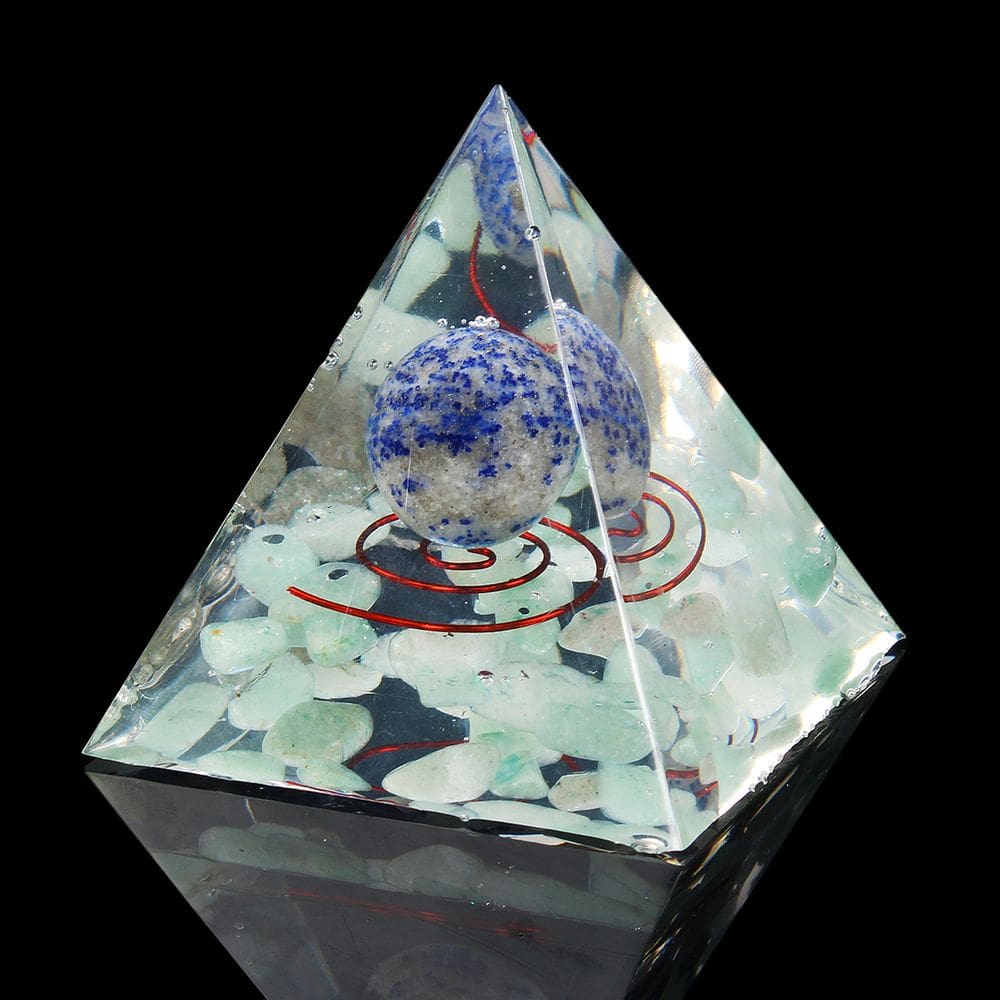 3 Tipo Orgone Pirâmide Pedra Emissor de Energia Orgonita Reiki Cr