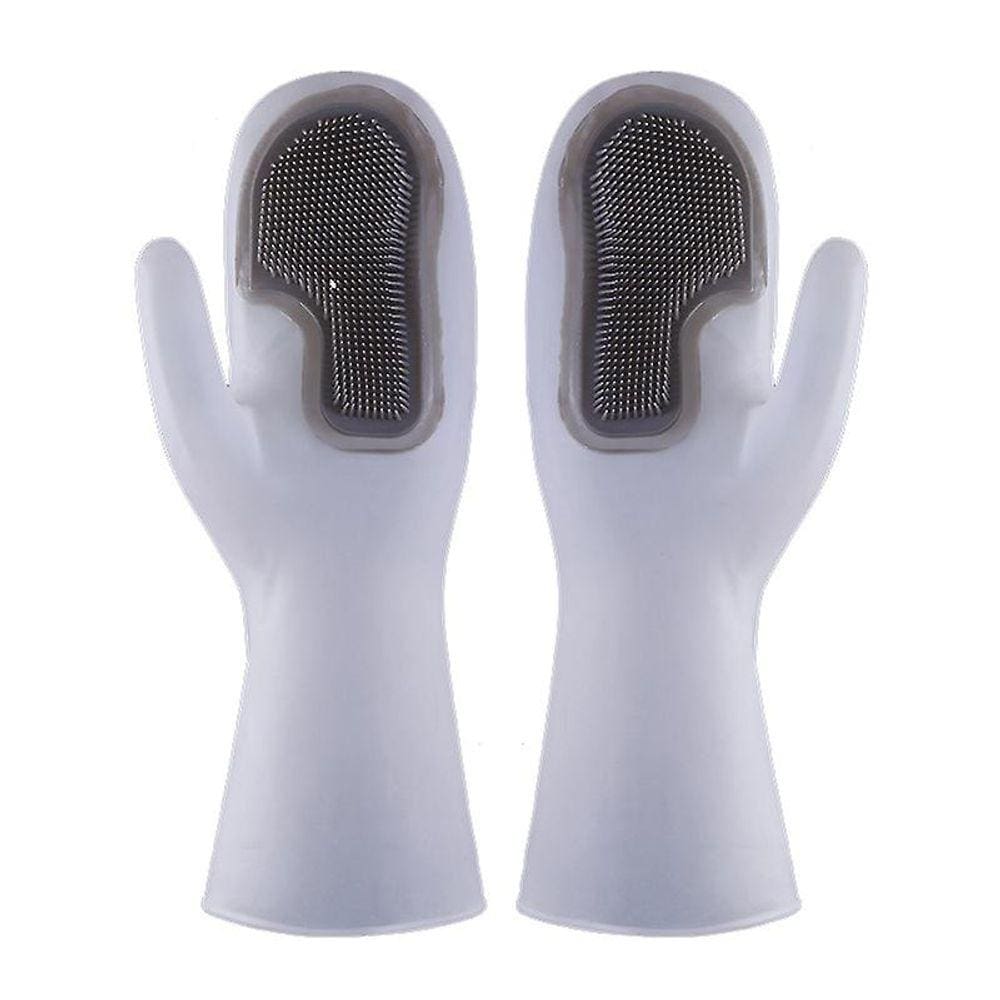 Luvas de limpeza de silicone escova de cozinha. (Um tamanho)