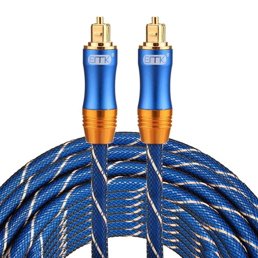 Cabo coaxial SPDIF EMK lsyj-a macho Toslink banhado a ouro de 10 m
